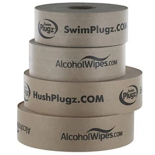 Custom printed gummed paper tape for packaging, standard kraft or reinforced