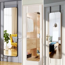 Over Door Mirror Wall-Mount Full Length Framed Dressing Mirror Bedroom Room Deco