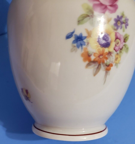 Hollóháza Porcelain Vase Handmade Floral 6" Tall Made In Hungary - Picture 10 of 12