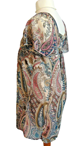 E-vie Pink Multi Flowing Short Sleeve Maternity Top 8 - Picture 4 of 12