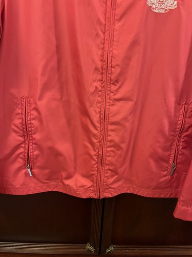 NEW L-RL Ralph Lauren Active Coral Pink Full Zip Crest Windbreaker Jacket L - Picture 3 of 11