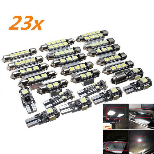 23x LED Car Trunk Map License Plate Light Canbus Interior Inside Dome Lamp Bulbs - Picture 3 of 11