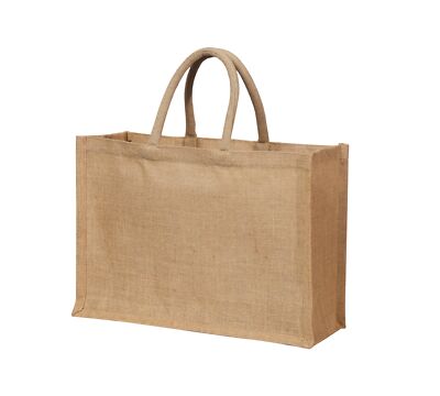 Rusabl Natural Jute Tote Bag - Eco-Friendly, 10x12x6 Inches, Durable Handle, Spacious Compartment For Groceries & Beach - View #2