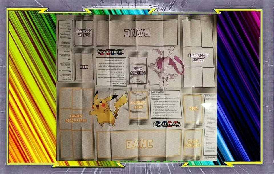 Tapis de Jeu - Playmat - Pokemon : Pikachu Et Mewtwo - XY12 - Photo 1/1