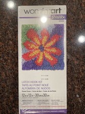 Wonderart Shaggy Latch Hook Kit  Flower Power  w/Latch Hook Tool 