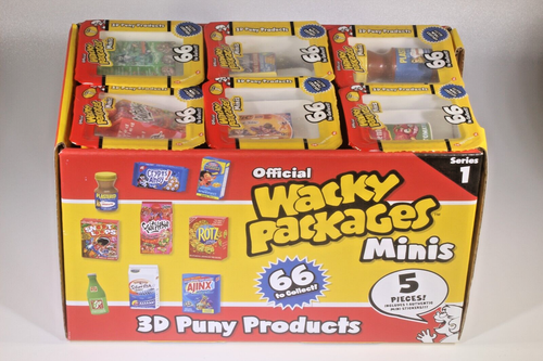 6 Sealed Wacky Packages Minis 3D Puny Series 1 Blind Boxes - Picture 4 of 5