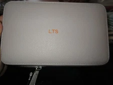 Mark and Graham Travel Jewelry case gray grey large mono LTS New wo tag 