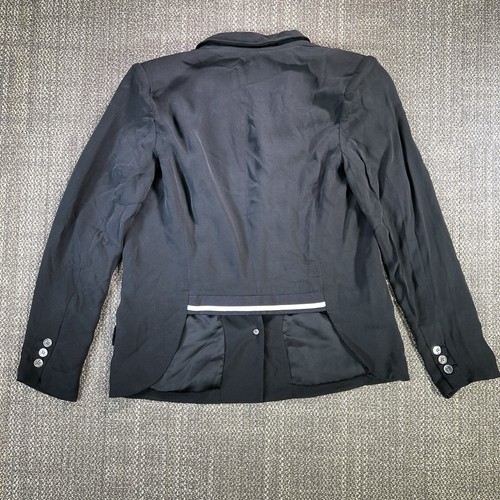 L.A.M.B. Gwen Stefani Blazer Women 10 Black Jacket Silk High Low Rare Y2K Rocker - Picture 7 of 23