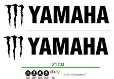 adesivi 2 monster yamaha MOTO CROSS  CASCO TUNING 