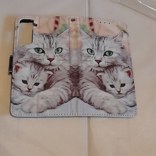 Samsung Galaxy S21 Folio Wallet Case | Cute Cats | Slim | Kartenfächer | Ständer