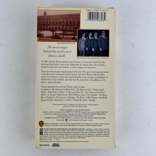 Here's Looking At You, Warner Bros VHS Video Tape Film Studio History - Picture 2 of 2