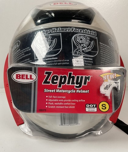 Bell Zephyr Motorcycle Helmet Small Pearl White Full Face - Picture 3 of 11