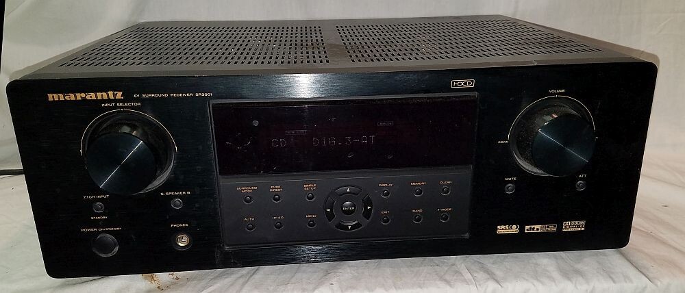 Marantz 600W 7.1CH A/V Home Theater Receiver SR3001 w/ Power Cord