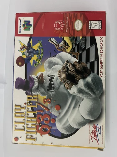 Clay Fighter 63 1/3 (Nintendo 64, 1997) Cib Complete TESTED Very Good Condition!