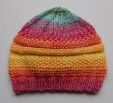 Hand knitted Baby Hat Pink Mix Newborn