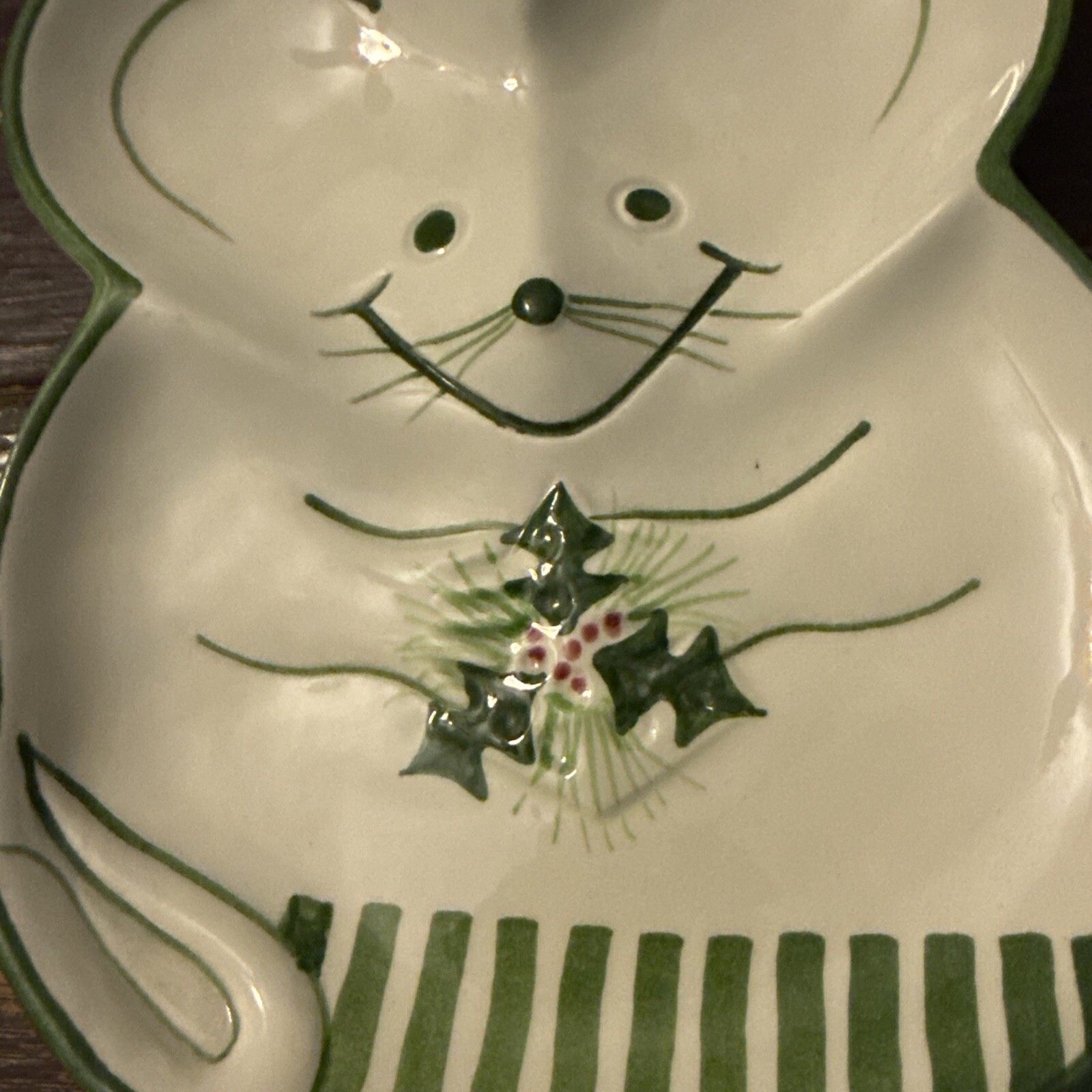 Mouse Candy Dish Los Angeles Pottery Laurie Gates 1996 Trinket Ceramic Signed