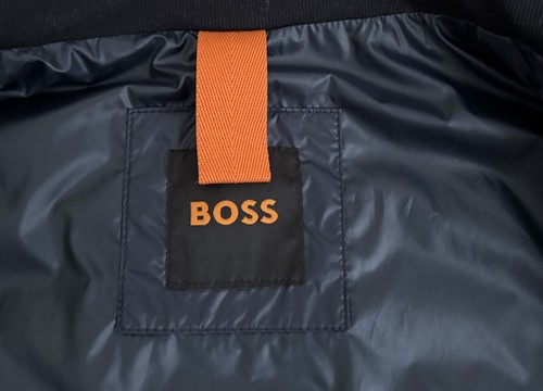Hugo Boss Orange Oden Quilted Puffer Jacket Coat Dark Navy Blue Men 44R XL - Picture 7 of 13