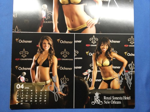 DE COLECCIÓN 2012 NUEVO CALENDARIO ORLEANS SAINTS - Saintsations animadora natación FIRMADO - Imagen 4 de 10