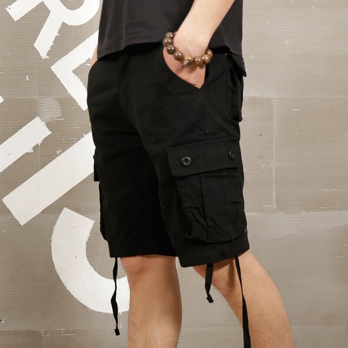 Men Oversized Cargo Shorts Half Pants Knee Length Casual Multi Pocket Summer Hot - Picture 6 of 19