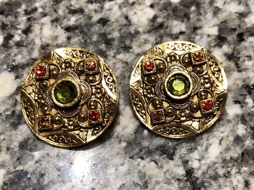 Robert Rose Gold Tone Crystal Earrings - Picture 2 of 4