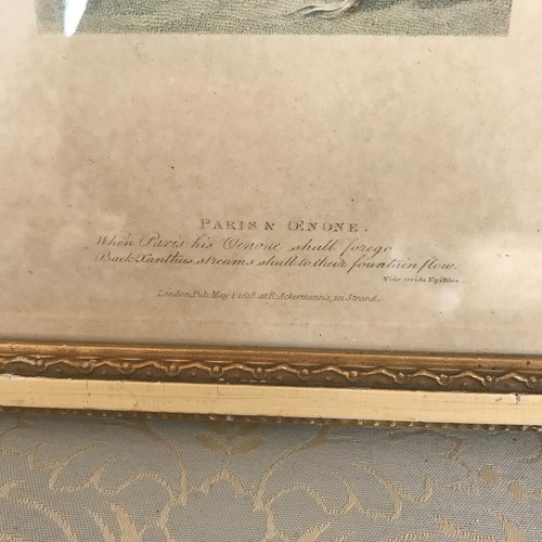 ANTIQUE FRAMED PARIS & OEN ONE 1815 PLATE Published by R. Ackermann London - Picture 5 of 10