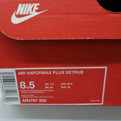ZAPATILLAS NIKE AIR VAPORMAX PLUS TN "BETRUE" (2018) (AR4791 500) VARIAS TALLAS - Imagen 16 de 16