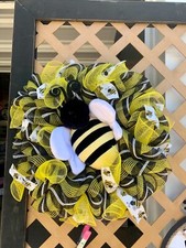 Bee Mesh Wreath