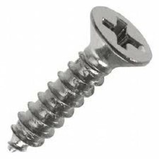 #14 X 3" Phillips Flat Head Sheet Metal Screw Type A Zinc Plated 700 Ct