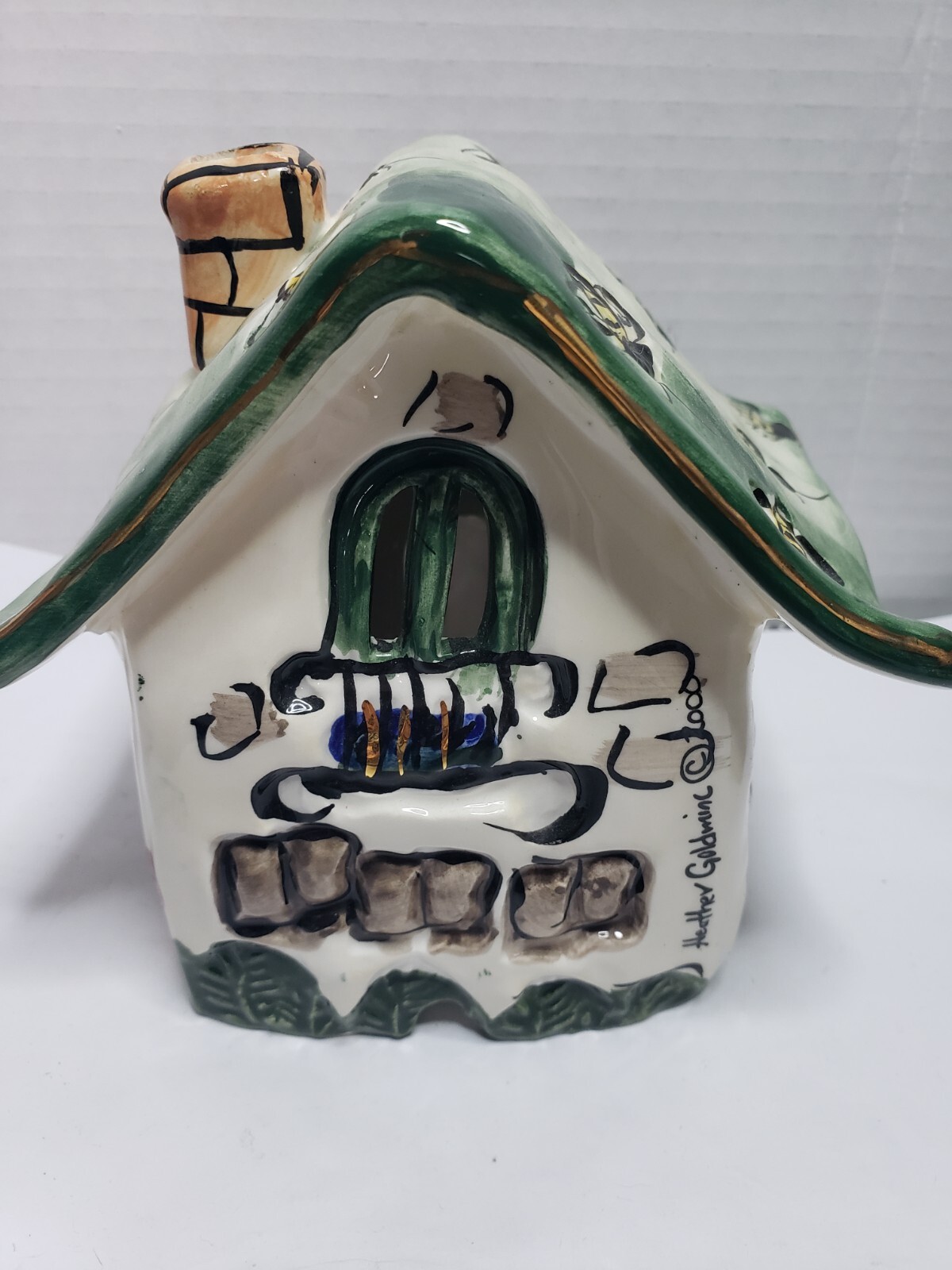 Blue Sky Clayworks Whimsical Cottage Tea Light Candle House