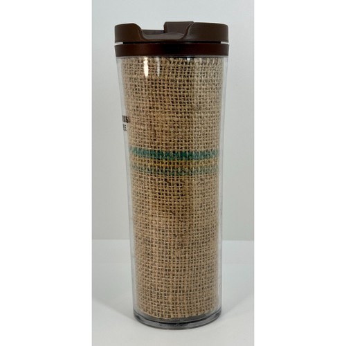 Starbucks Burlap Double Wall Insulated Tumbler Travel Mug 16 oz - Picture 3 of 11