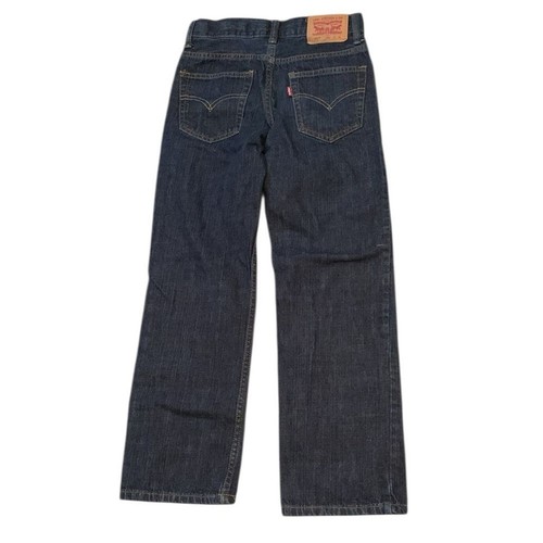Levi’s 505 Boy’s Size 10 Regular Distressed Blue Jeans Denim Pockets Cotton - Picture 4 of 11
