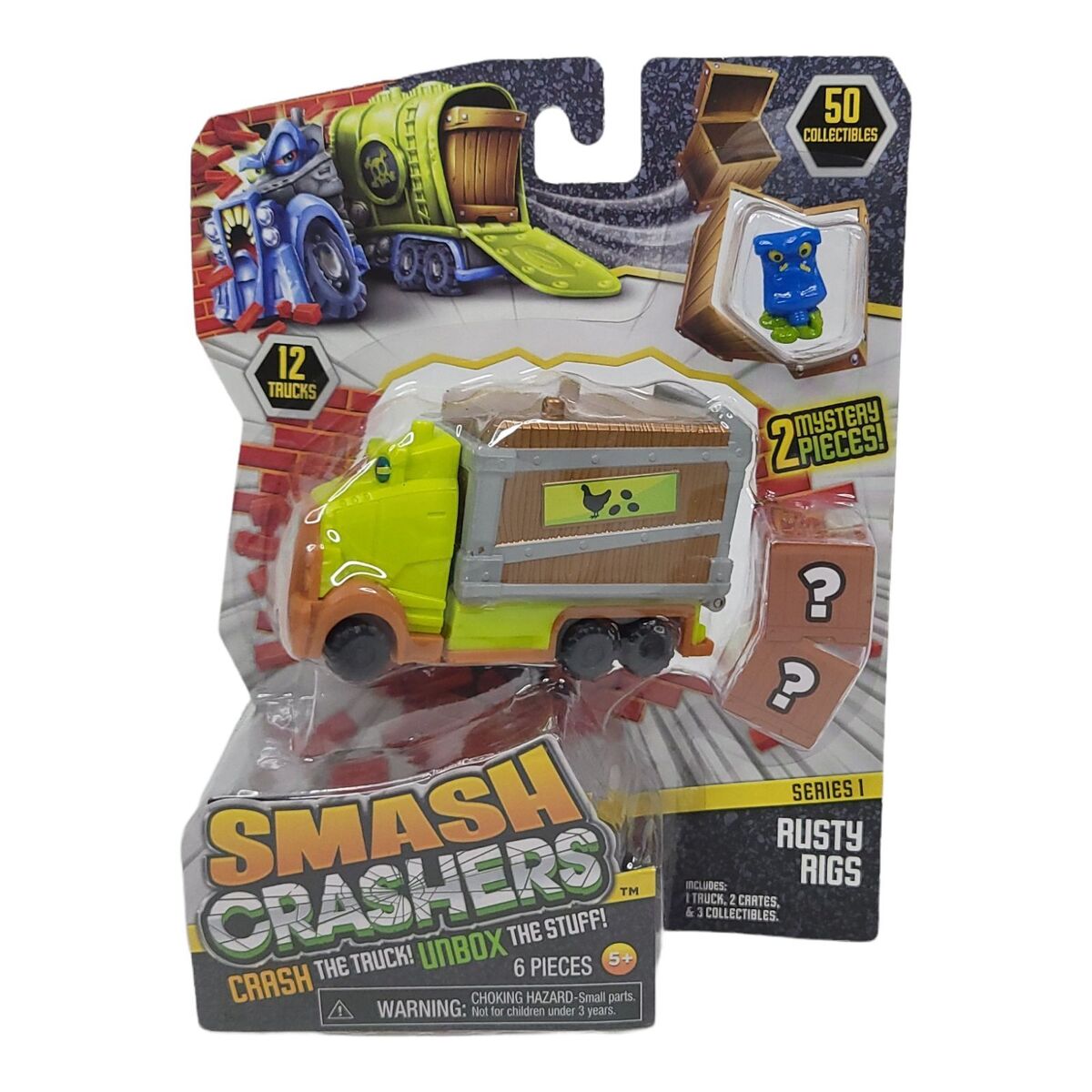 Just Play Smash Crashers Series 1 Rusty Rigs Crash The Truck! UnBox The  Stuff!