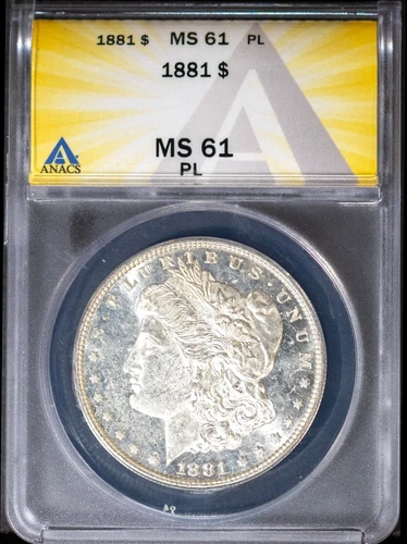 1881 $1 Silver Morgan Dollar MS 61 Proof Like ANACS # 7351461 + Bonus