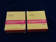 Set 2 Kodak KMA 464 Type A Kodachrome 40 Color Movie Film Super 8 Cartridge 50ft