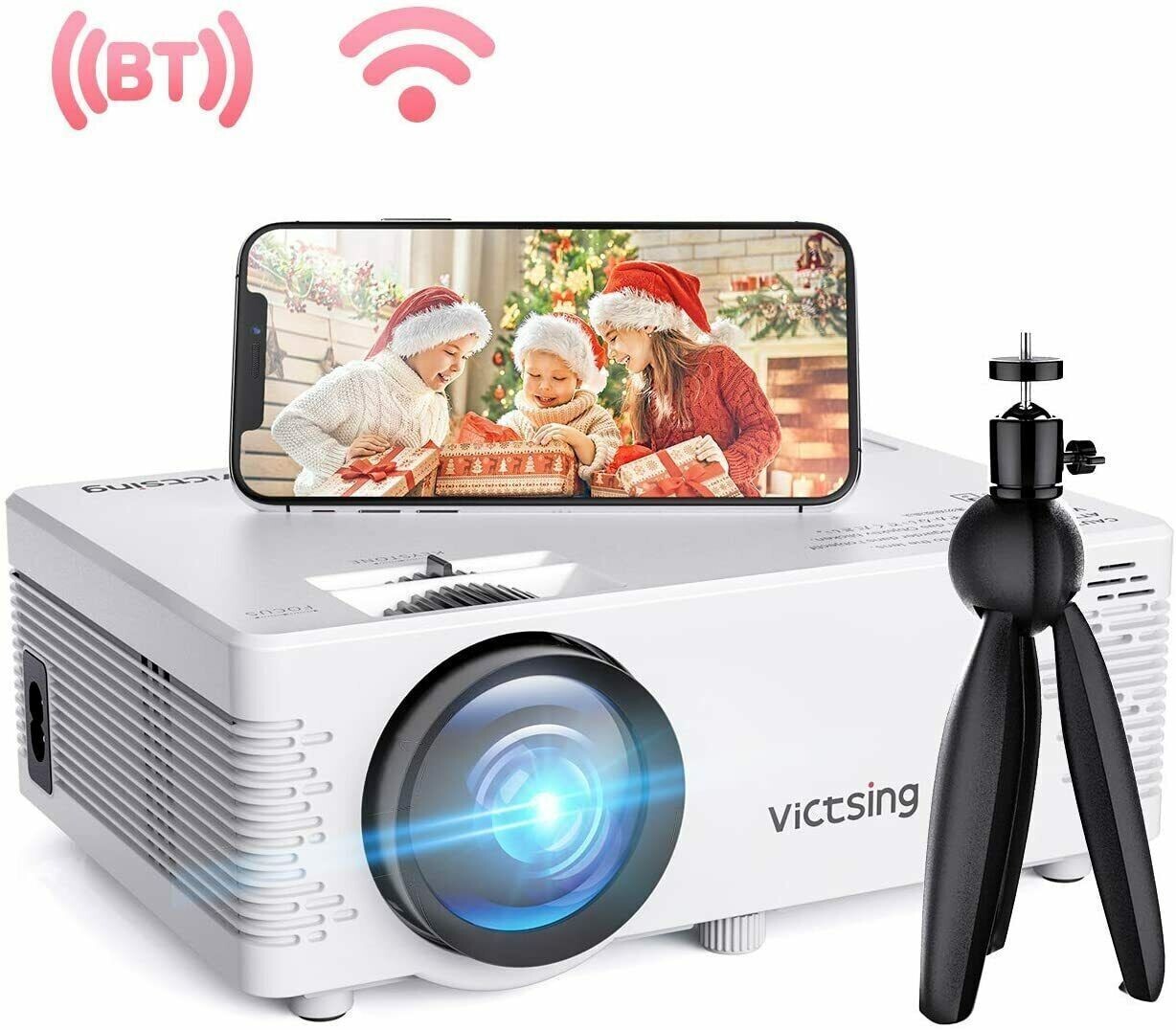 4K Projector 7500 Lumens 1080P 3D LED Mini WiFi Video Home Theater Cinema