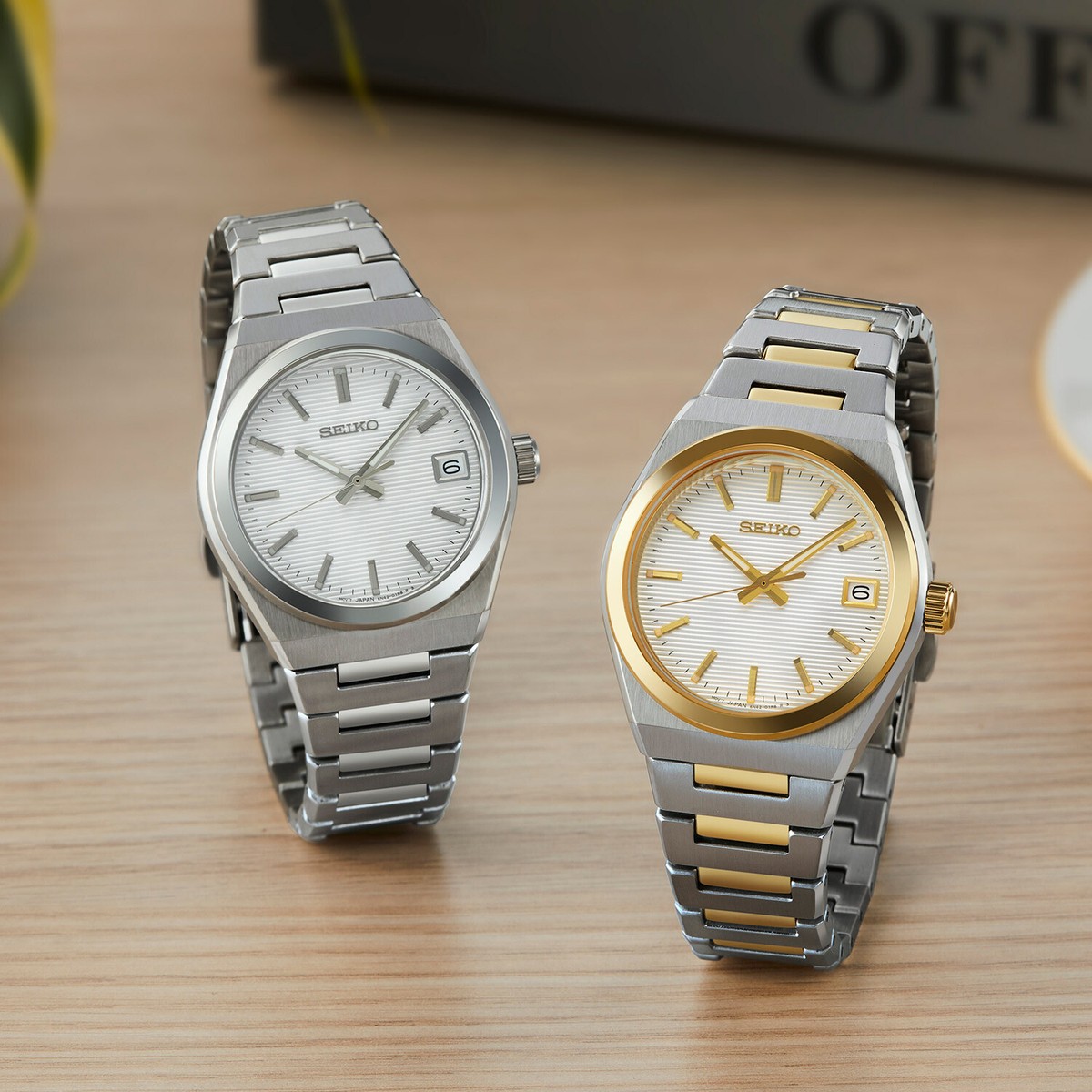 Seiko Ladies Watch with Sapphire Crystal Steel/Silver Tone SUR573P1