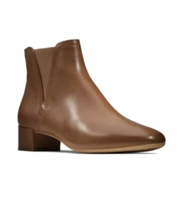 Clarks Orabella Ruby Damen hellbraun Leder Knöchel Boost UK Größe 6,5 D EUR 40
