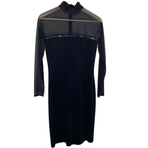 sheer illusion cocktail dress