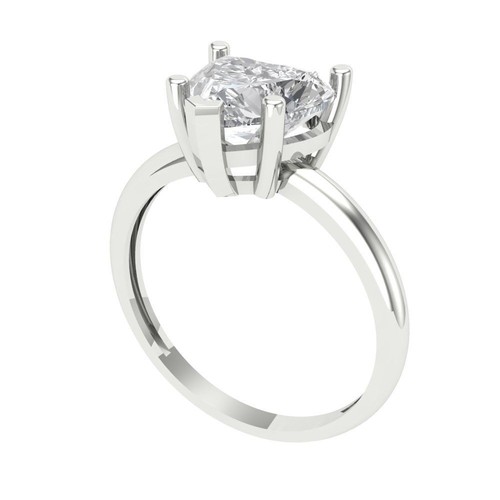 2.0 CT HEART SHAPED CUT ENGAGEMENT Promise Statement Bridal Ring 14k WHITE gold - Picture 2 of 11