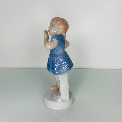 Vintage Girl Calling Out Yoo Hoo Ceramic Porcelain Figurine - White and Blue 5'' - Picture 4 of 6