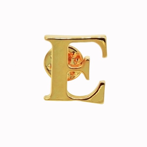 Mens Womens Metal Alphabet Brooch Fashion 26 Letters Golden Neckline Lapel Pins - Picture 7 of 39