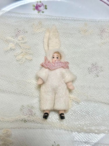 German Antique Mignonette - Hertwig Little Rabbit Bisque Doll circa ...