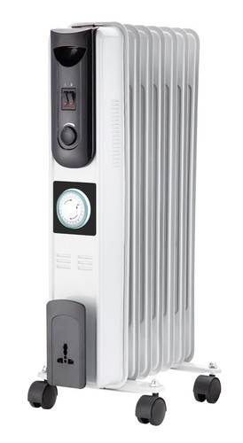 Calentador RADIADOR eléctrico portátil 7 1500w lleno de aceite con de 24 horas | eBay