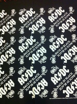 AC/DC Bandana 2001 Stiff Upper Lip Concert Mint Rare,vintage,brockum | eBay