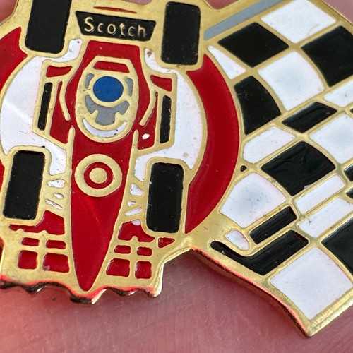 Target Scotch Racing Pin Vintage 3M EDDIE CHEEVER Scotch Target Indy Car Checkered Flag Lapel ...