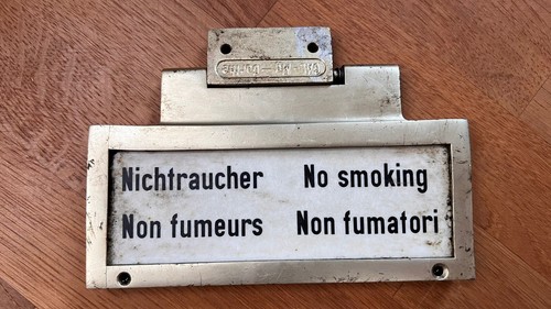 2 Garthe Schilder m. Rahmen, DB Wagon, Raucher/Nichtraucher, Schild Waggonschild - Bild 4 von 10
