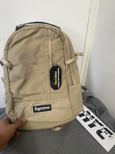 Supreme Backpack TAN SS18 Cordura Authentic Preowned Laptop Hype Tactical Retro