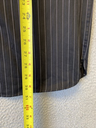 Perry Ellis Shirt Men XL Long Sleeve Button Striped Black NWT /58-51 - Picture 9 of 11