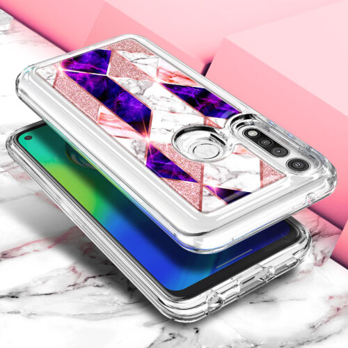 Für Motorola Moto G Power 2020 Hülle Luxus Marmor Handyhülle mit Hartglas - Bild 8 von 22