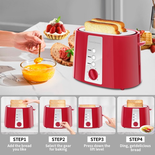 Tostadora SEEDEEM 2 rebanadas, ranura extra ancha, 6 ajustes de sombra, para gofre o bagel, 750 W - Imagen 12 de 45